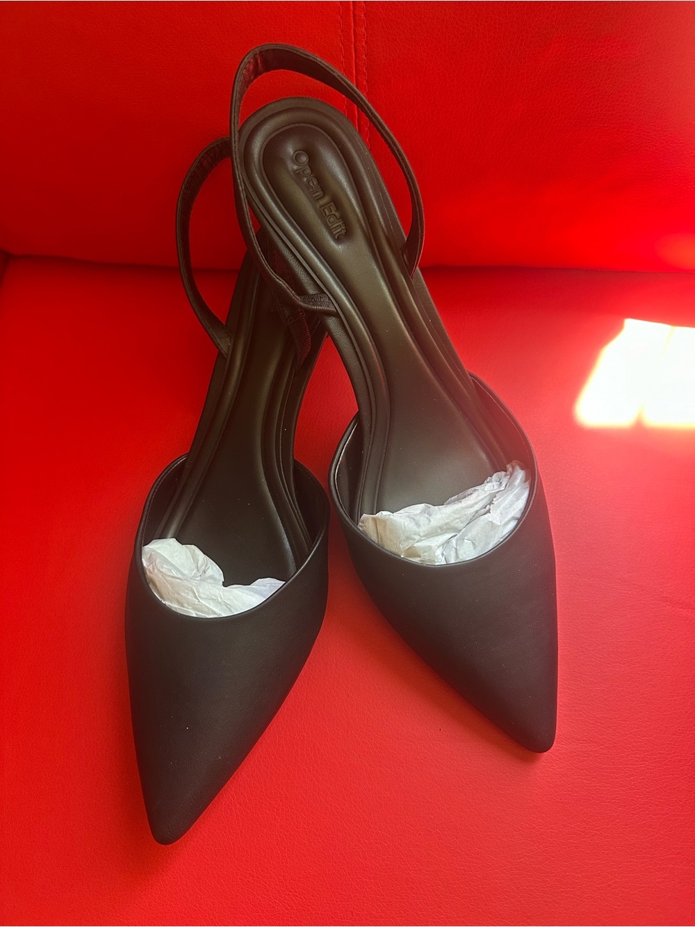Pointed Open Edit Slingback Pumps